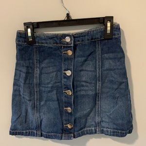 H&M Denim Button Miniskirt